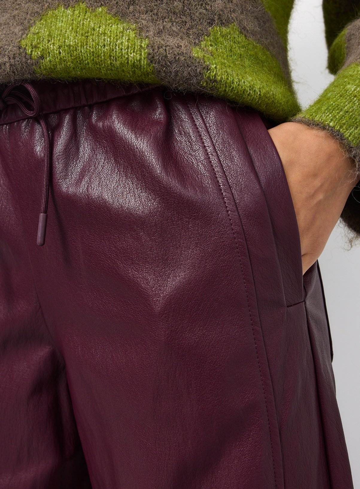 Relaxed Barrel Pull On Pu Trousers 14 - Image 3 thumbnail